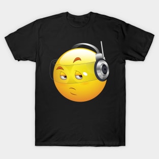 Chill Music Smiley Face Emoticon T-Shirt